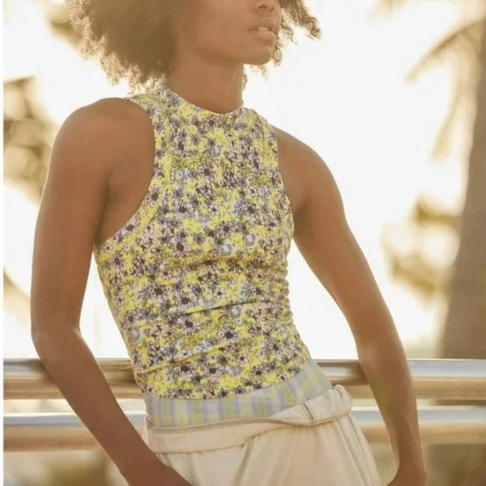 Free People Wishful Floral Printed Tank Top